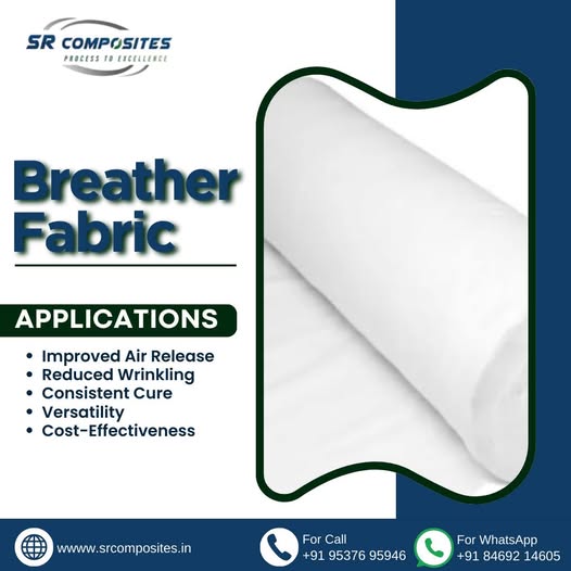 SR Composites: Breather Fabric for Vacuum Infusion - Improved Air Release & Consistent Curing | Vadodara Discover how SR Composites' Breather Fabric plays a crucial role in successful vacuum infusion processes. Our high-quality fabric ensures efficient air release, reduced wrinkling, consistent curing, and cost-effectiveness for your composite manufacturing projects. Contact us today!
